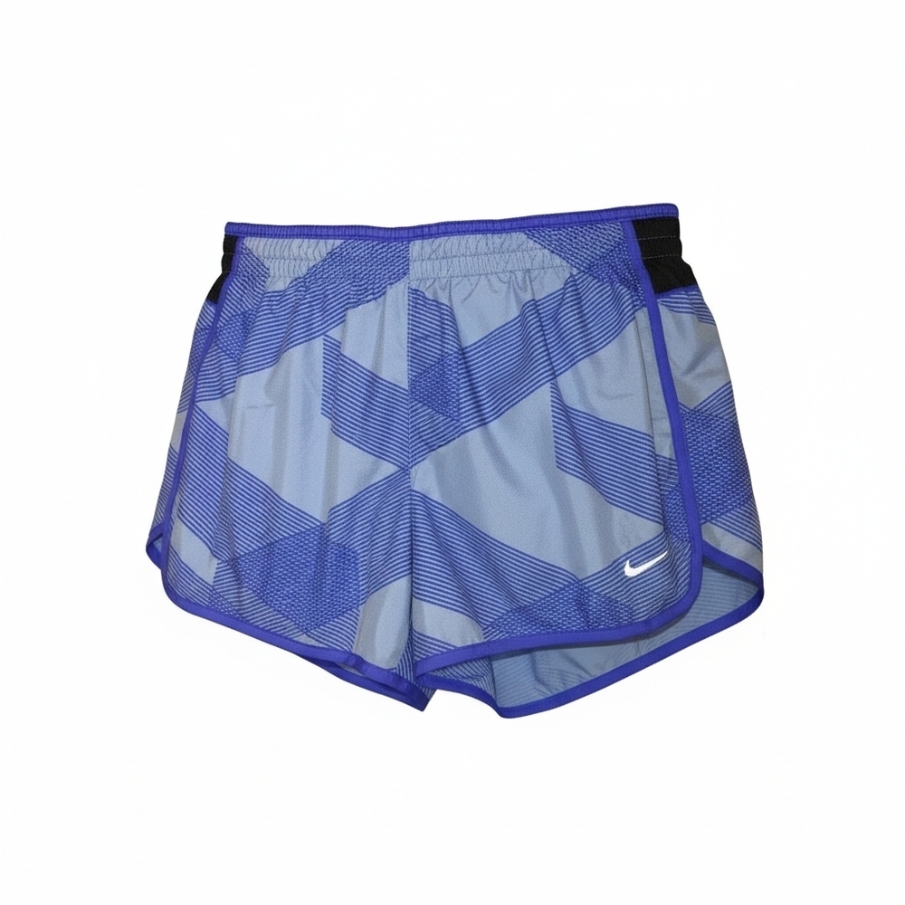 Nike Blue Geometric Athletic Shorts Size Medium